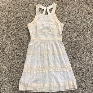 White & Cream Lace Dress
